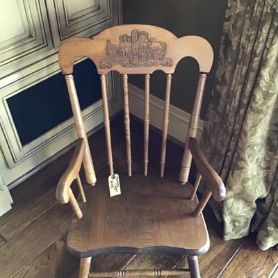 Hand carved rocker 