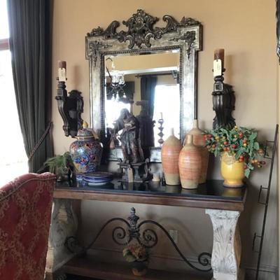 Amazing entry way piece  - large mirror - sconces and buffet sold separately 