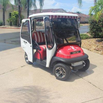 2010 Club Car Precedent w/ Curtis Cab, heater and air unit (Not Air conditioning just air) and key pad lock security. This cart is in...