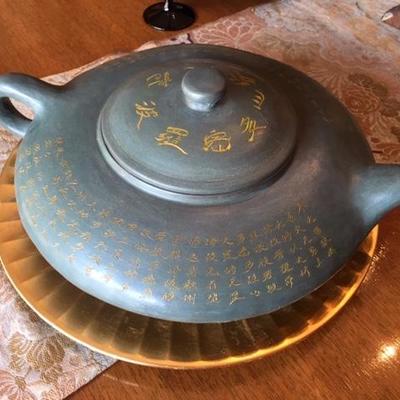 Inscribed Tea Pot