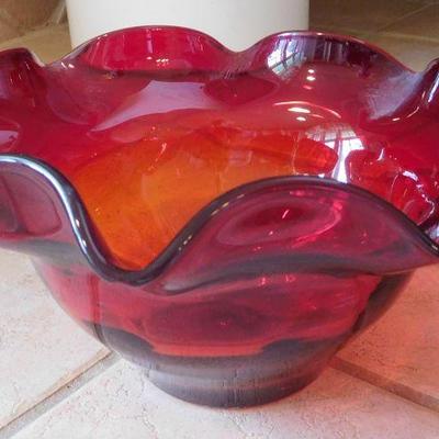 Amberina Glass Bowl