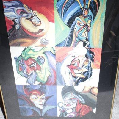 Disney Villains framed poster