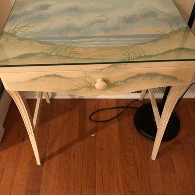 hand painted end table
