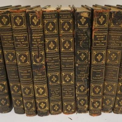 1026	CIVIL WAR ANTIQUE 10 VOLUME SET *THE PHOTOGRAPHIC HISTORY OF THE CIVIL WAR* 1911, WEAR ON SPINES
