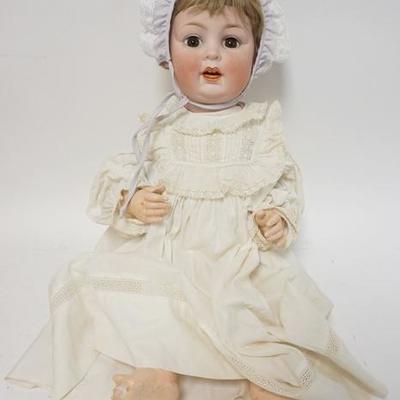 1170	BISQUE HEAD DOLL MARKED PM 914 17, 24 IN HIGH
