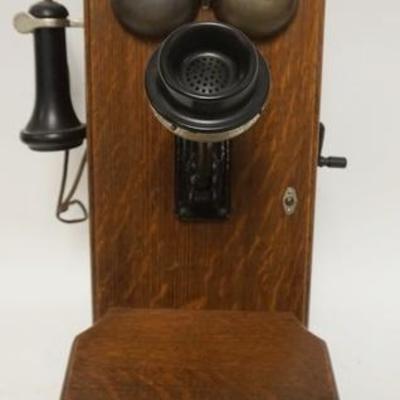 1163	WESTERN ELECTRIC ANTIQUE OAK WALL TELEPHONE
