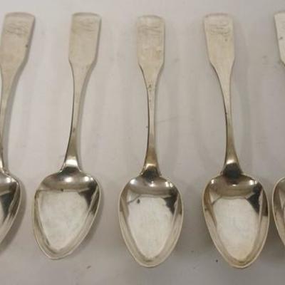 1120	4 N STORRS COIN SILVER SPOONS, NY CIRCA 1791, 5 1/4 IN LONG, 1.825 TROY OZ
