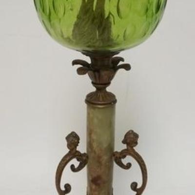 1211	KEROSENE BANQUET LAMP W/ONYX COLUMN
