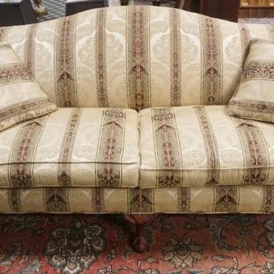 1245	HICKORY HILL HUMPBACK SOFA, BALL & CLAW FEET, 85 IN WIDE
