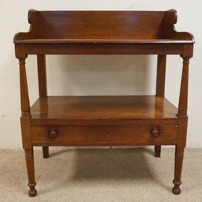 1065	ONE DRAWER WASHSTAND DOVETAILED GALLERY, 30 1/2 IN WIDE
