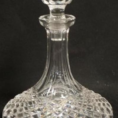 1229	SIGNED WATERFORD CUT CRYSTAL CAPTAIN'S DECANTER, 10 1/2 IN HIGH
