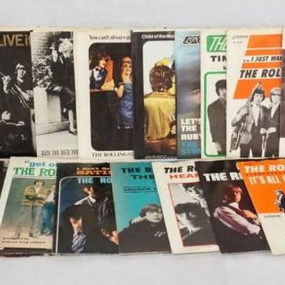 1034	LOT OF 20 THE ROLLING STONES 45S/EPS & ONE MICK JAGGER ALL BUT ONE HAVE PICTURE SLEEVES 
