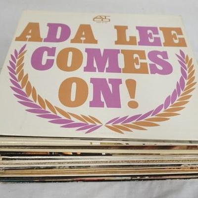 1050	LOT OF 26 FEMALE VOCALISTS ALBUMS; ADA LEE COMES ON! TIME TO SWING DAKATO STATION, SARAH VAUGHAN-SINGS, CLOSE TO YOU, GOLDON HITS....