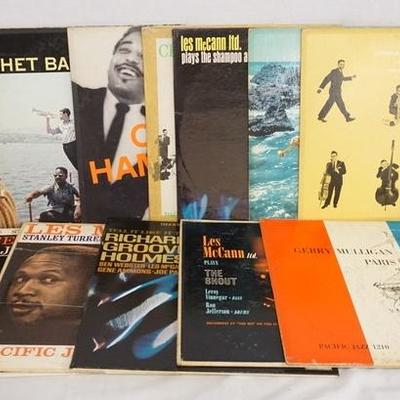 1046	LOT OF 12 JAZZ ALBUMS ON PACIFIC JAZZ RECORD LABEL; FREEDOM SOUND THE JAZZ CRUSADERS, TELL IT LIKE IT IS RICHARD *GROOVES* HOLMES,...