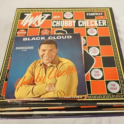 1087	LOT OF 19 CHUBBY CHECKER/ FEATURING CHUBBY CHECKER ALBUMS & NINE 45S W/ PICTURE SLEEVES. THE ALBUMS ARE; FOR TWISTERS ONLY  (THREE...