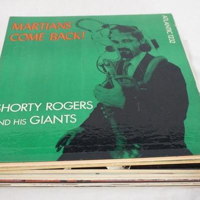 1065	LOT OF 25 JAZZ ALBUMS; MARTIANS COME BACK! SHORTY ROGER & HIS GIANTS, THE SWINGIN'ST VIDO MUSSO, JOHNNY BEECHER SAX 5TH AVE,...