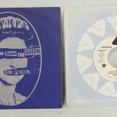1029	LOT OF TWO 45S; THE SEX PISTOLS GOD SAVE THE QUEEN & PATTI SMITH GLORIA (PROMOTIONAL COPY)
