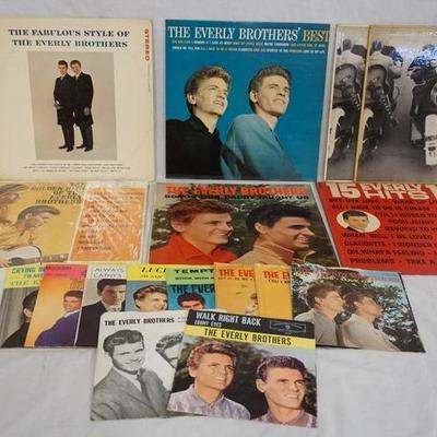 1019	LOT OF NINE THE EVERLY BROTHERS ALBUMS & 11 45S, TEN OF THE 45S HAVE PICTURE SLEVES. THE ALBUMS ARE; 15 EVERLY HITS, SONGS OUR DADDY...