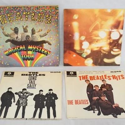 1030	LOT OF THREE THE BEATLES EPS; THE BEATLES HITS, LONG TAIL SALLY & THE MAGICAL MYSTERY TOUR (2X7 IN LPS HAS ATTACHED BOOKLET) & THE...
