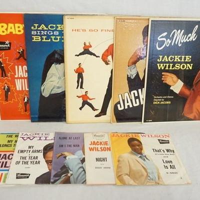 1056	LOT OF SIX JACKIE WILSON ALBUMS & SIX 45S WITH PICTURE SLEEVES. THE ALBUMS ARE; JACKIE SINGS THE BLUES, A WOMAN  A LOVER A FRIEND,...