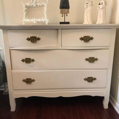 Small white painted dresser. Cute for guest room, hallway, $95
