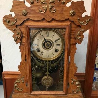 Seth Thomas Pressed Oak Kitchen Clock
