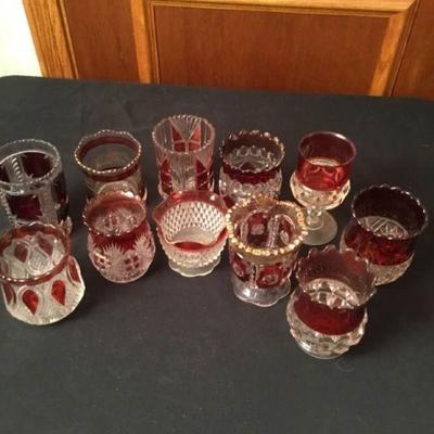 Vintage Ruby and Clear Glass Collection