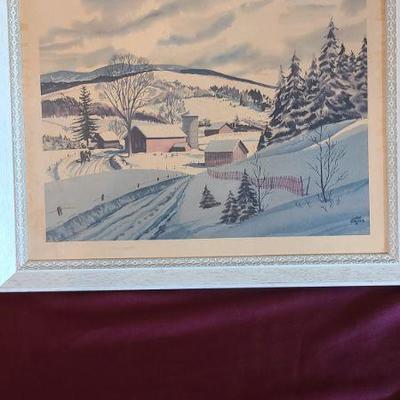 Wintry Country Scene