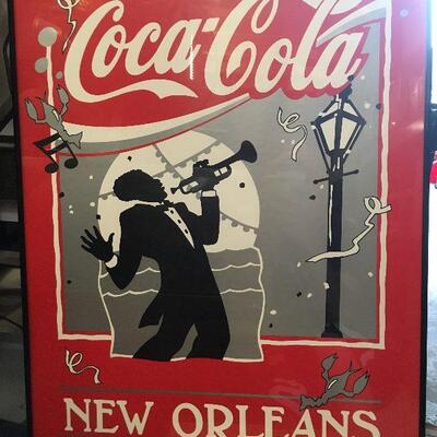 https://www.ebay.com/itm/124347213735	LAR0017 Coca Cola New Orleans with Man Playing Jazz Metal Framed Picture Red / Black and Greu with...