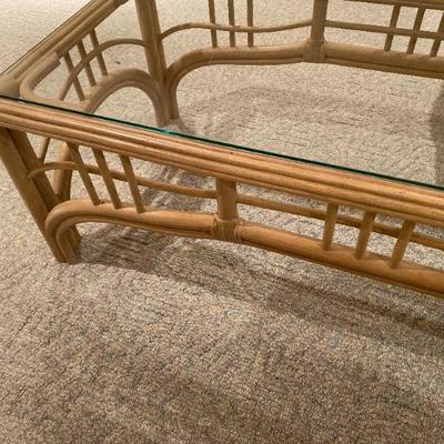 RATTAN COFFEE TABLE - BUY IT NOW $125
