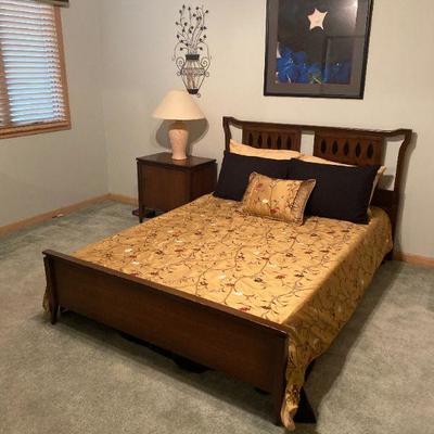 MID CENTURY QUEEN BED - BUY IT NOW $225