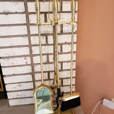 BRASS FIREPLACE TOOLS - BUY IT NOW $40
