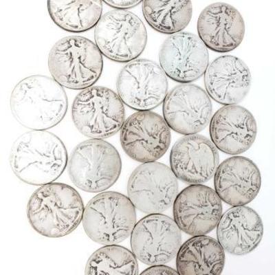 2640	

27 Silver Walking Liberty Coins, 325g
Weighs Approx 325g