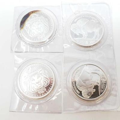 2534	

4 Fine Silver Bullion Coins, 4oz
Weighs A Total Of 4oz