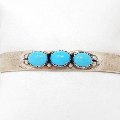 2052	

Paul Livingston Early Work Sleeping Beauty Turquoise Sterling Silver Cuff, 17.1g
Weighs Approx 17.1g
Genuine Sleeping Beauty...