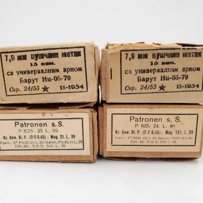 1232	

Approx 30 Rounds Of P635, Approx 30 Rounds Of 7.8mm
Approx 30 Rounds Of P635, Approx 30 Rounds Of 7.8mm