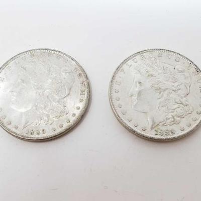 2546	

2 1889 Morgan Silver Dollars
Philadelphia Mint
