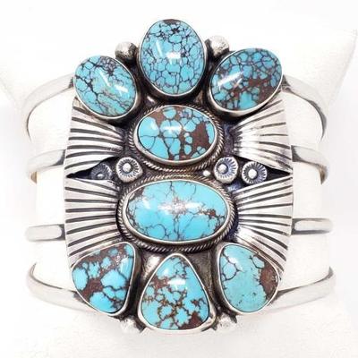 2042	

Bob Becenti Egyptian Turquoise Sterling Silver Cuff Bracelet, 60.2g
Weighs Approx 60.2g
Genuine Egyptian Turquoise 
Navajo Native...