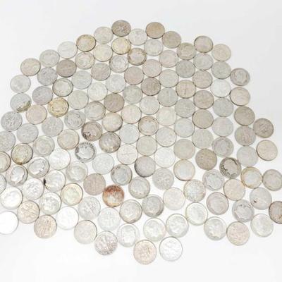 2654	

133 Pre-1964 Silver Dimes, 311g
Weighs Approx 331g
