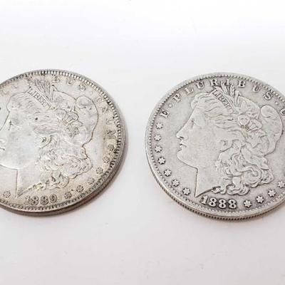 2544	

1889 And 1888 Morgan Silver Dollars
Philadelphia Mint
