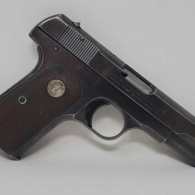 520	

Colt M1903 .380 CAL Semi-Auto Pistol With 2 Magazines
Serial Number: 86400
Barrel Length: 3.5"

Includes Holster

California...