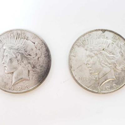 2602	

2 1923-S Silver Peace Dollars
San Francisco Mint