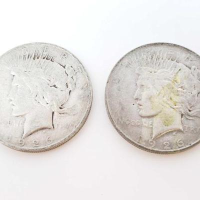 2620	

2 1926-D Silver Peace Dollars
Denver Mint