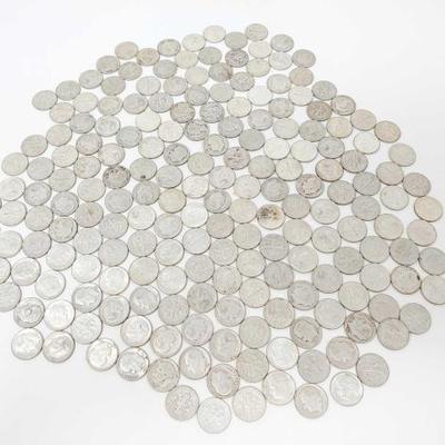2650	

Approx 200 Pre-1964 Silver Dimes, 498.6g
Weighs Approx 498.6g
