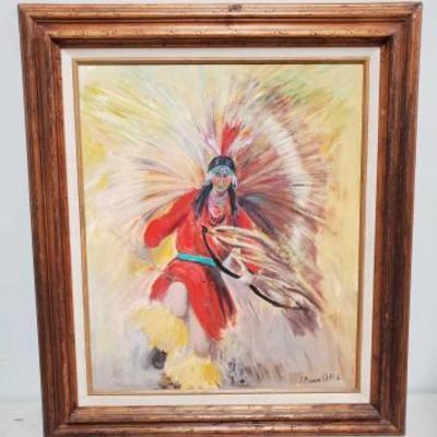 200	

Native American Painting
Painting Measures Approx: 24
