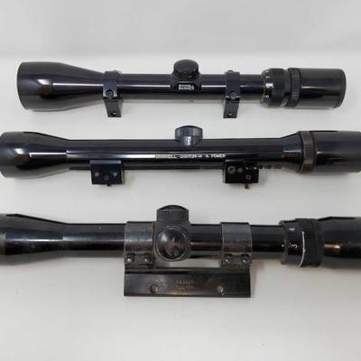 1344	

3 Bushnell Rifle Scopes
Inlcudes 4Ã—32, 9Ã—32