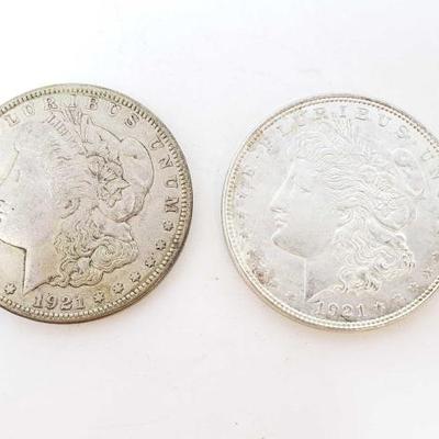 2576	

2 1921 Morgan Silver Dollar
Philadelphia Mint
