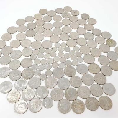 2722	

Approx 100 Post 1964 Kennedy Half Dollars And Approx 36 Dimes
Approx 100 Post 1964 Kennedy Half Dollars And Approx 36 Dimes
