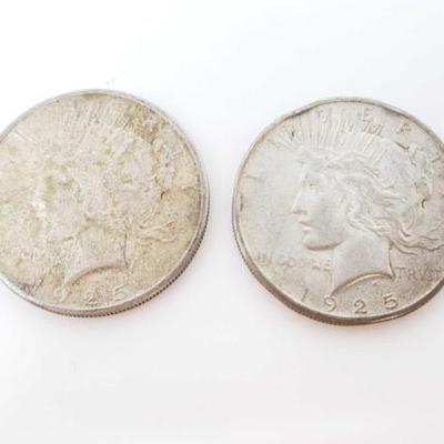 2616	

2 1925 Silver Peace Dollars
Philadelphia Mint
