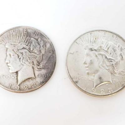 2602	

2 1923-S Silver Peace Dollars
San Francisco Mint